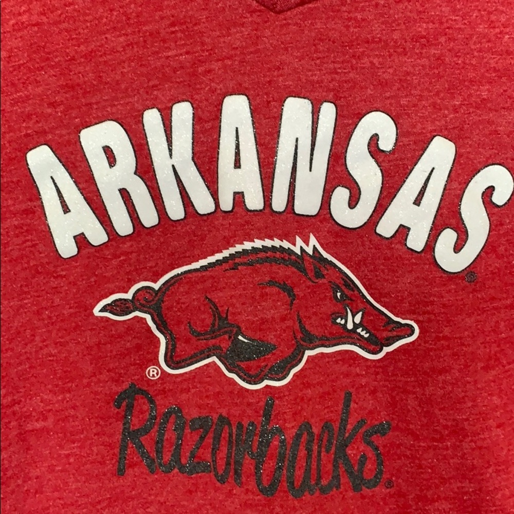 Razorback Sparkle Hog Tee Shirt Red Size Large - Picture 3 of 4